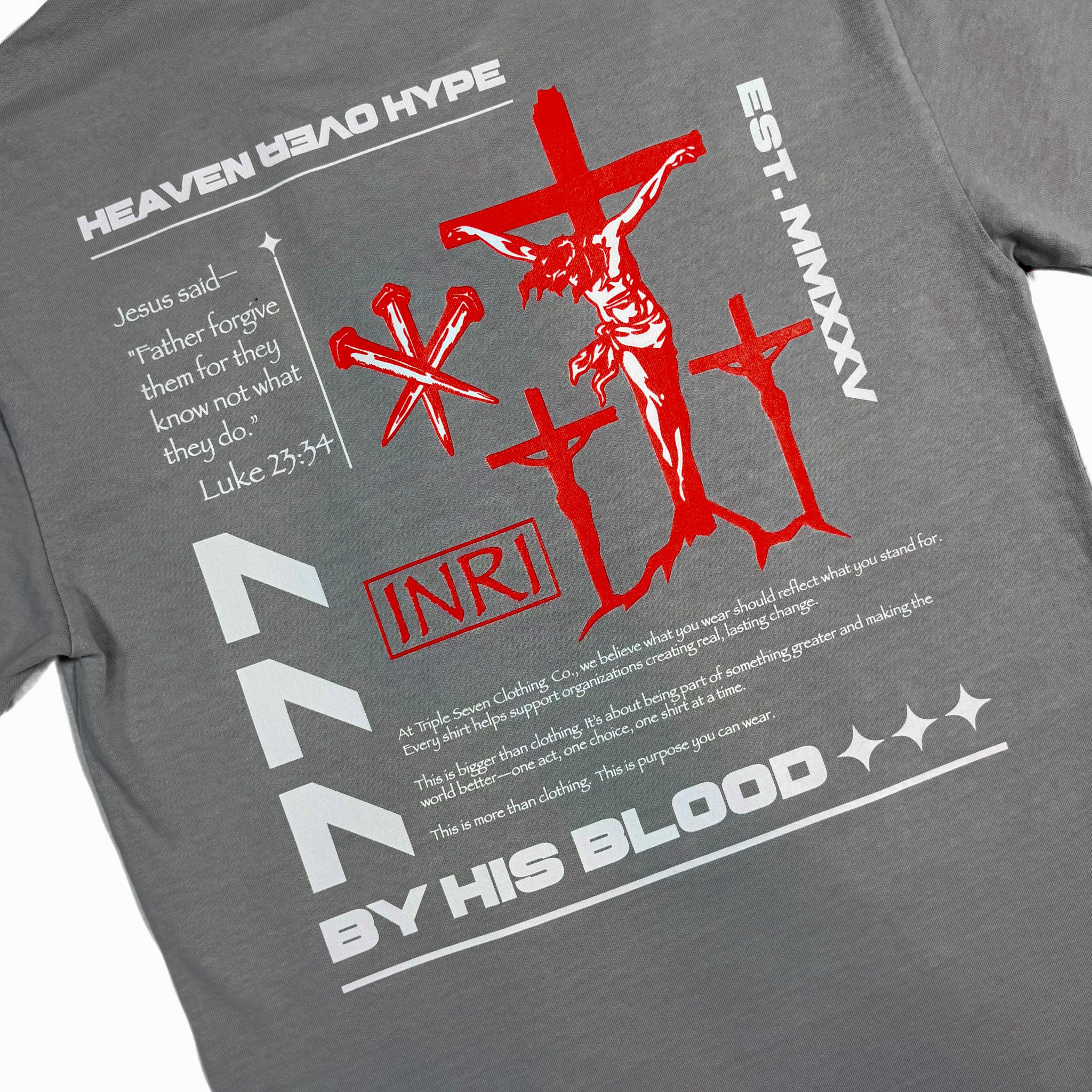 BY HIS BLOOD (FADED GREY)